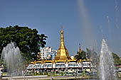 Yangon Myanmar. The Sule Paya from Mahabandoola Garden. 